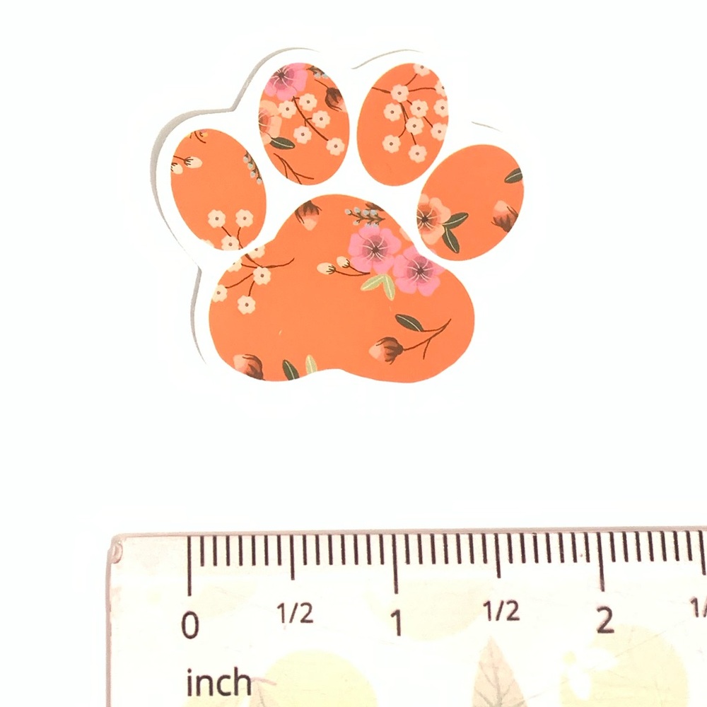 Floral Paw Print Sticker - Picture 3 of 3